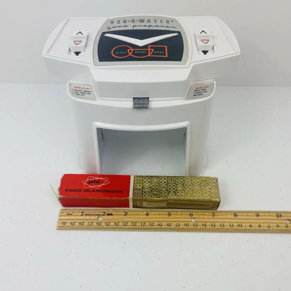 Vtg Veg O Matic Food Preparer Vegetable Chopper Cutter w Original Box